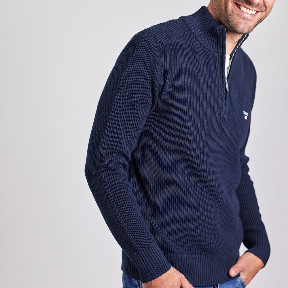 Brody Half Zip Sweater - Navy