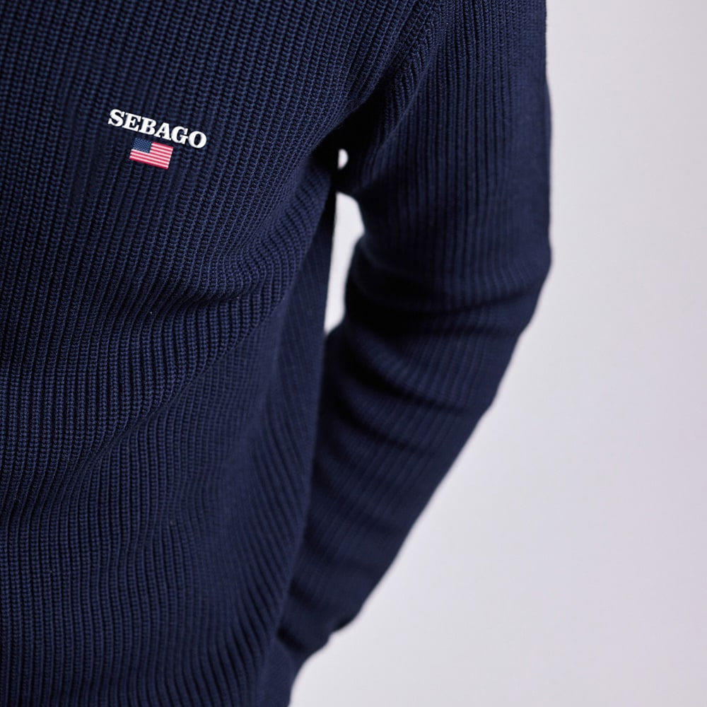 Brody Half Zip Sweater - Navy