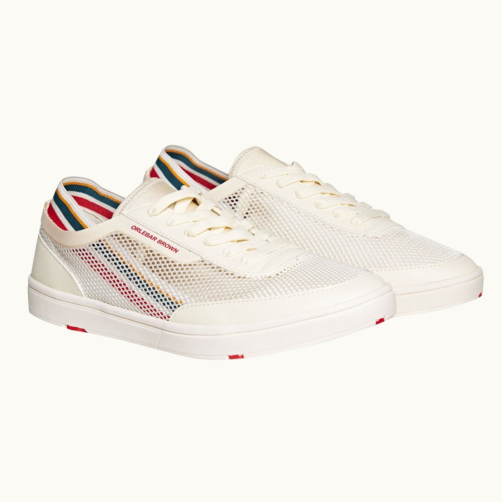 Larson O.B. Stripe - White/Orange/Aquamarine