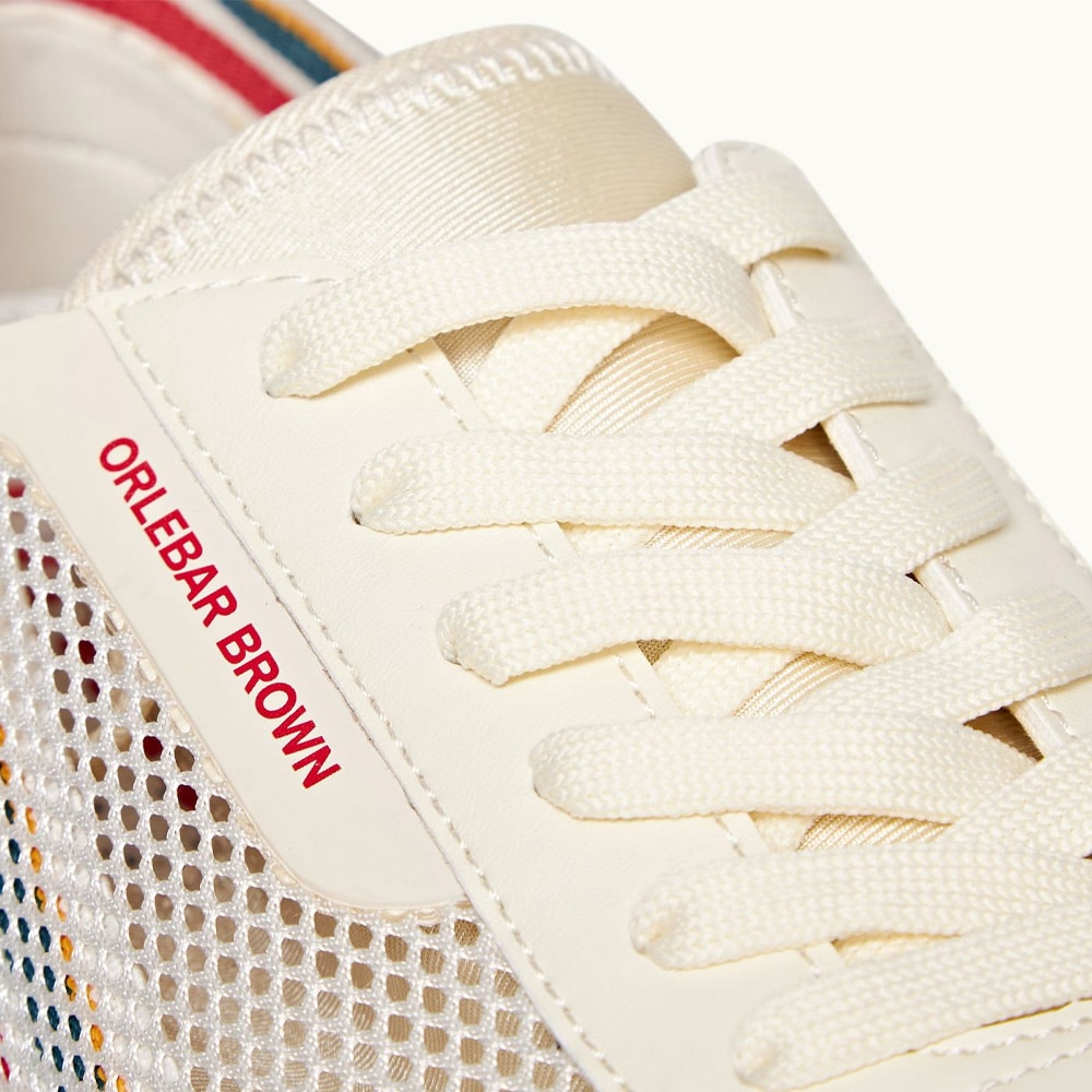 Larson O.B. Stripe - White/Orange/Aquamarine