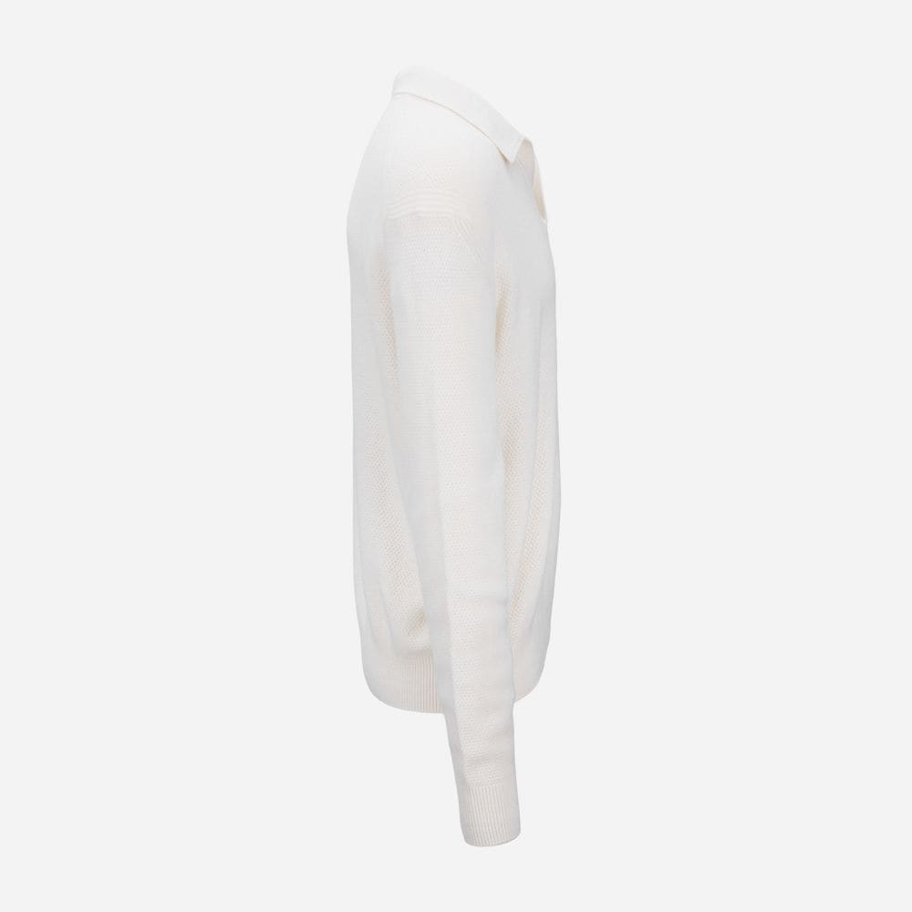 Knitwear Polo - Natural Solid