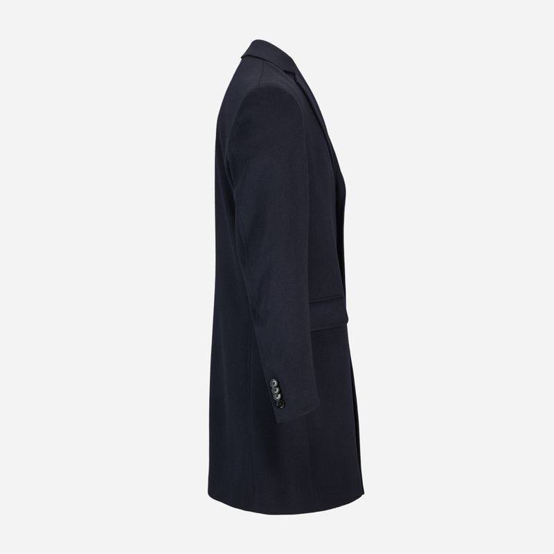 Wool-Cashmere Coat - Nvy Sld
