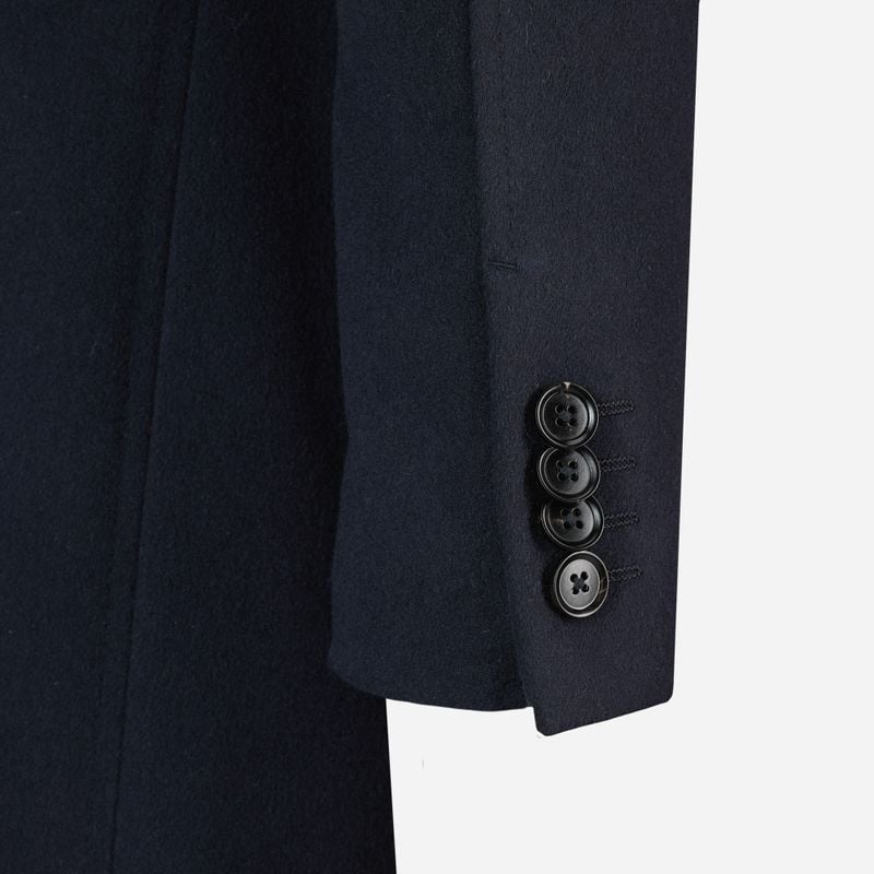 Wool-Cashmere Coat - Nvy Sld