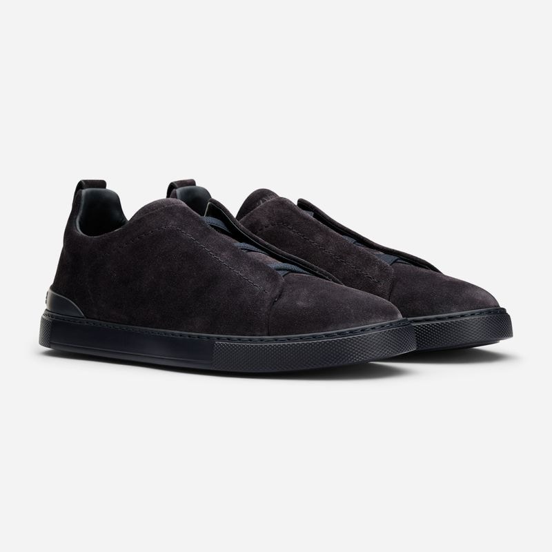 Triple Stitch - Dark Blue Suede