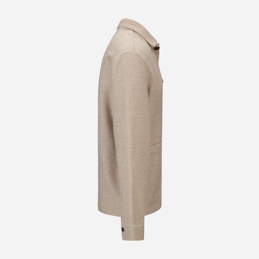 Wool-Cashmere Overshirt - Medium Beige