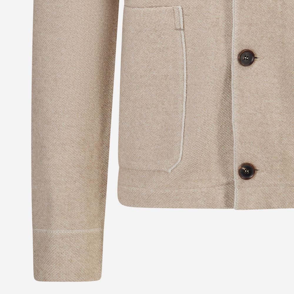 Wool-Cashmere Overshirt - Medium Beige