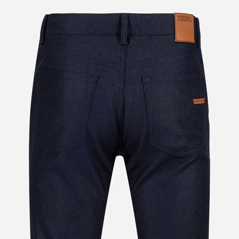 5 Pocket Flanel - Navy Solid
