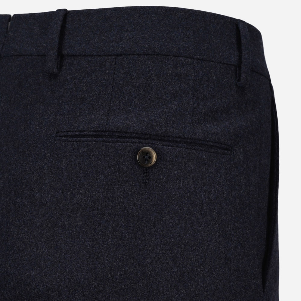 Flanel Pant Wool-Cashmere - Blue Melange