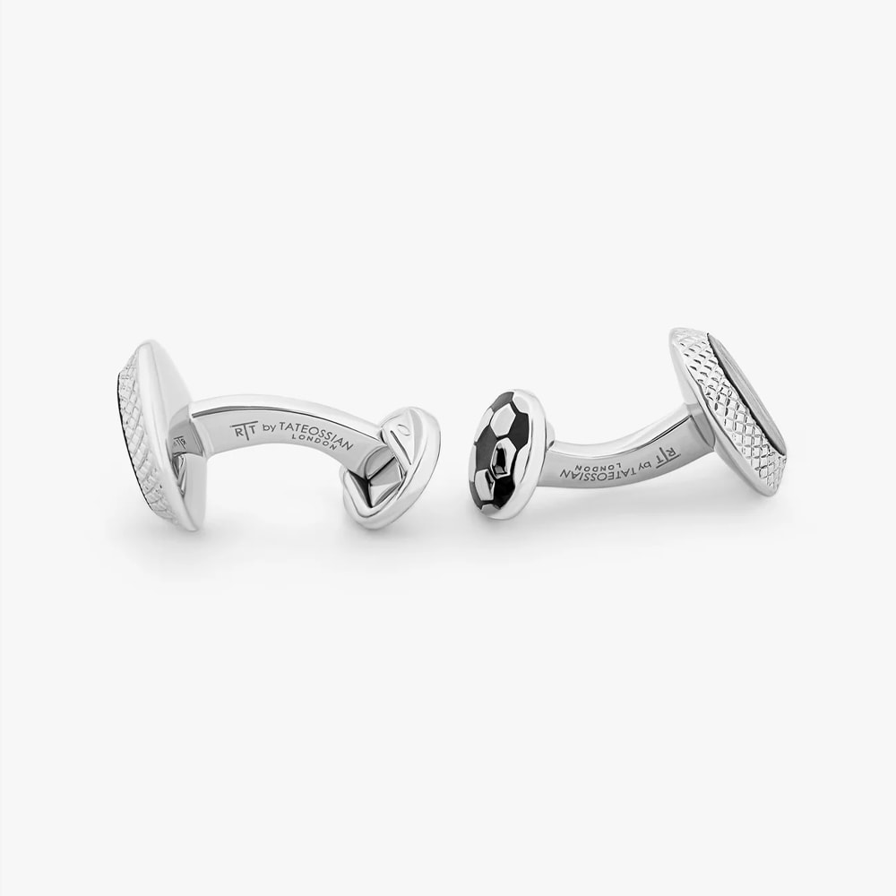Cufflinks Fotball - Silver-Black