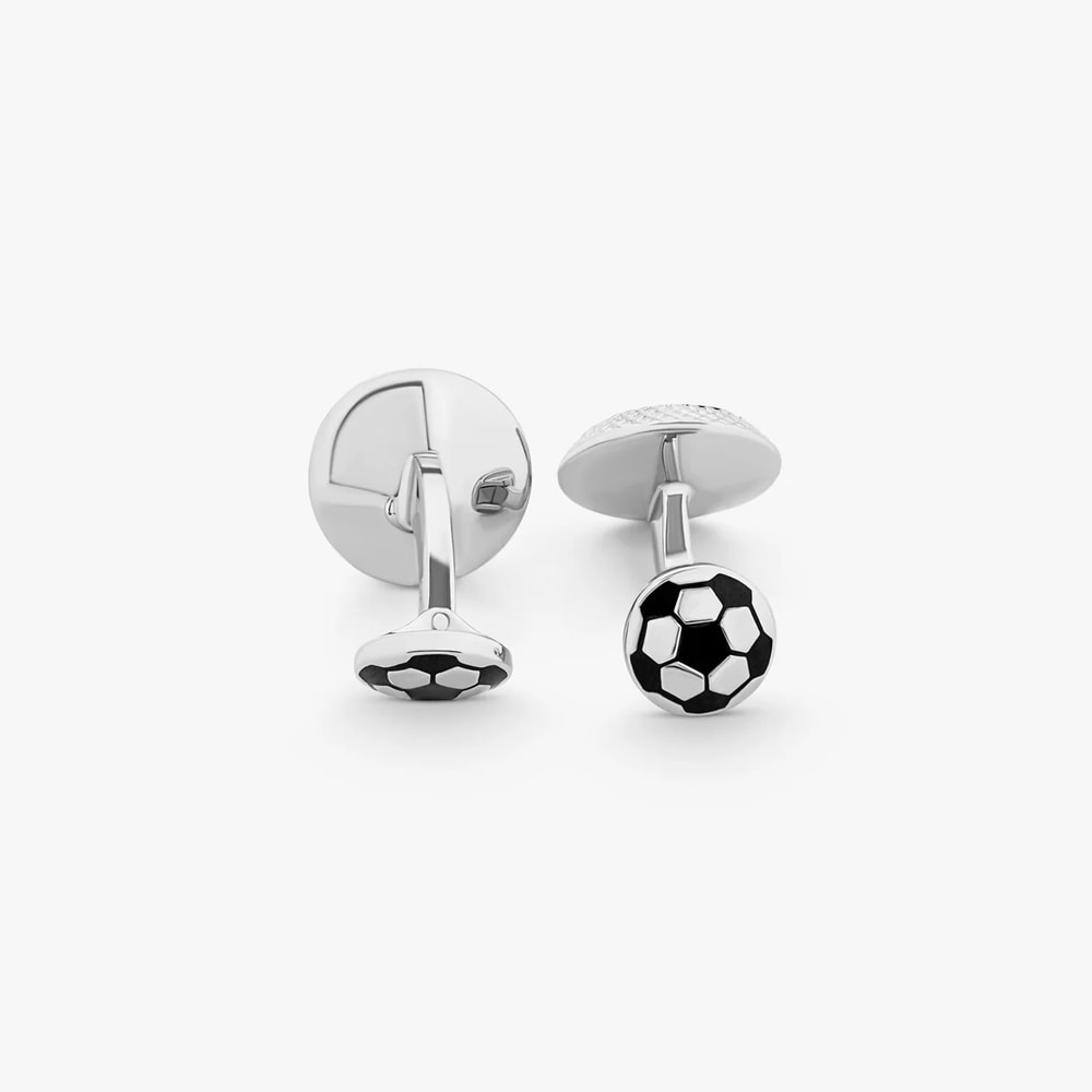 Cufflinks Fotball - Silver-Black