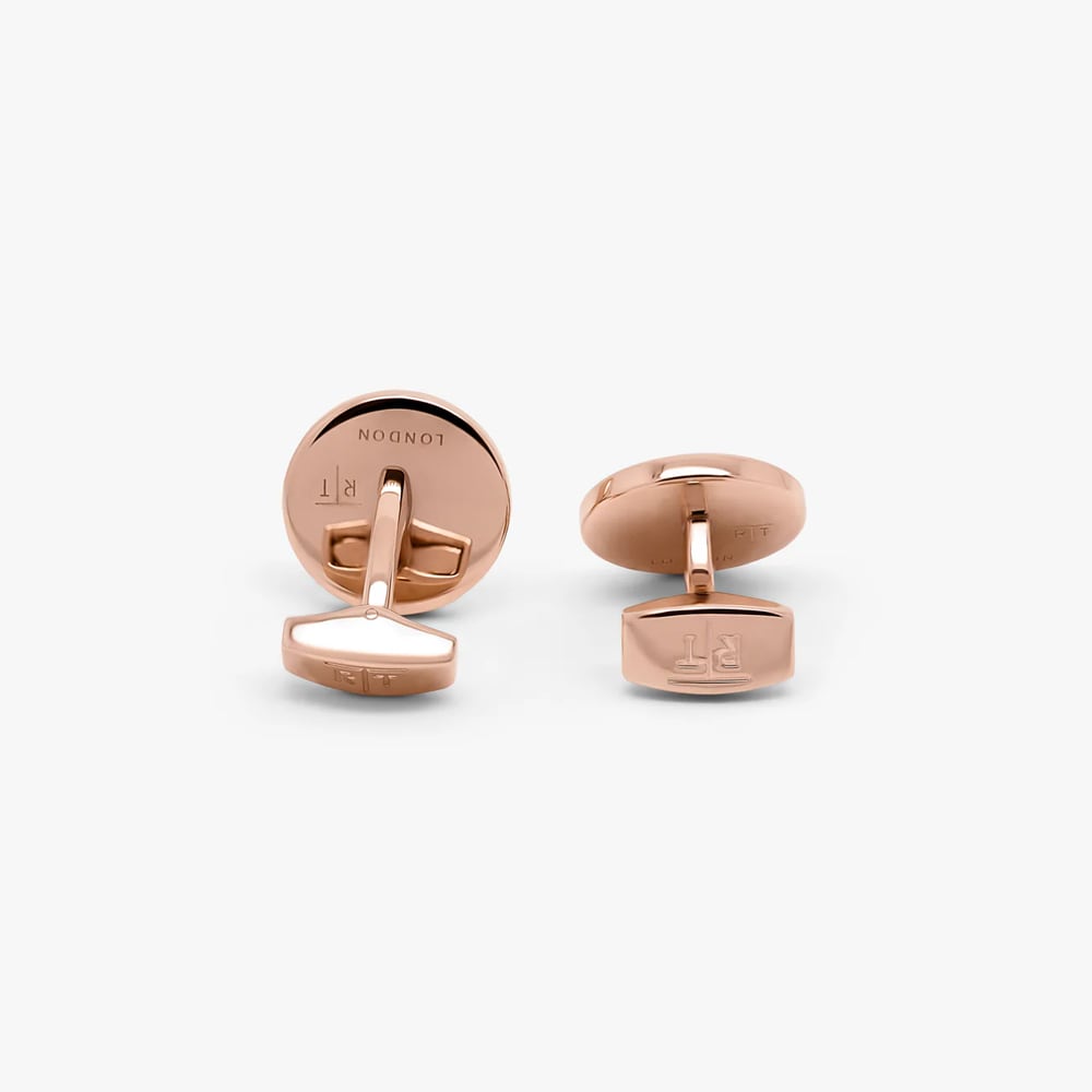 Cufflink & Studs Set - Rose Gold Mop