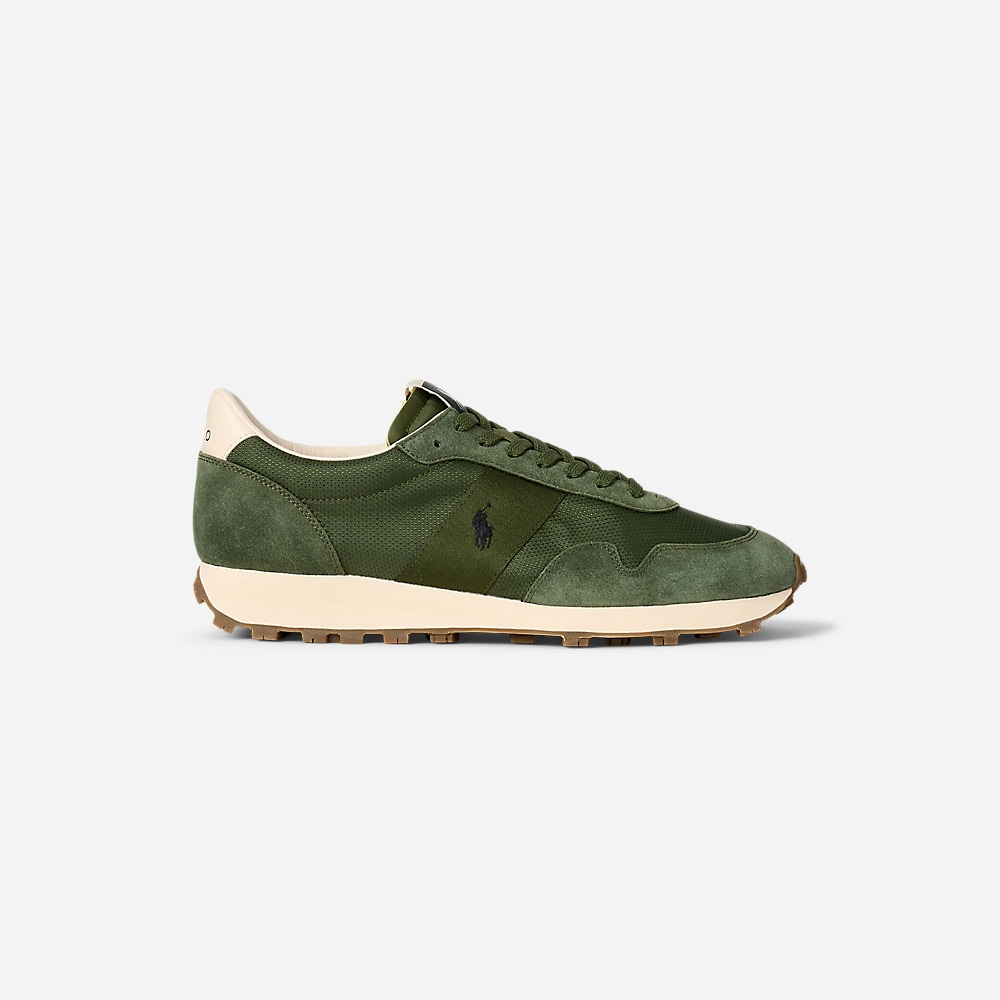 P.R.L. Trail 125 Suede & Oxford Sneaker - Classic Drab/Ecru