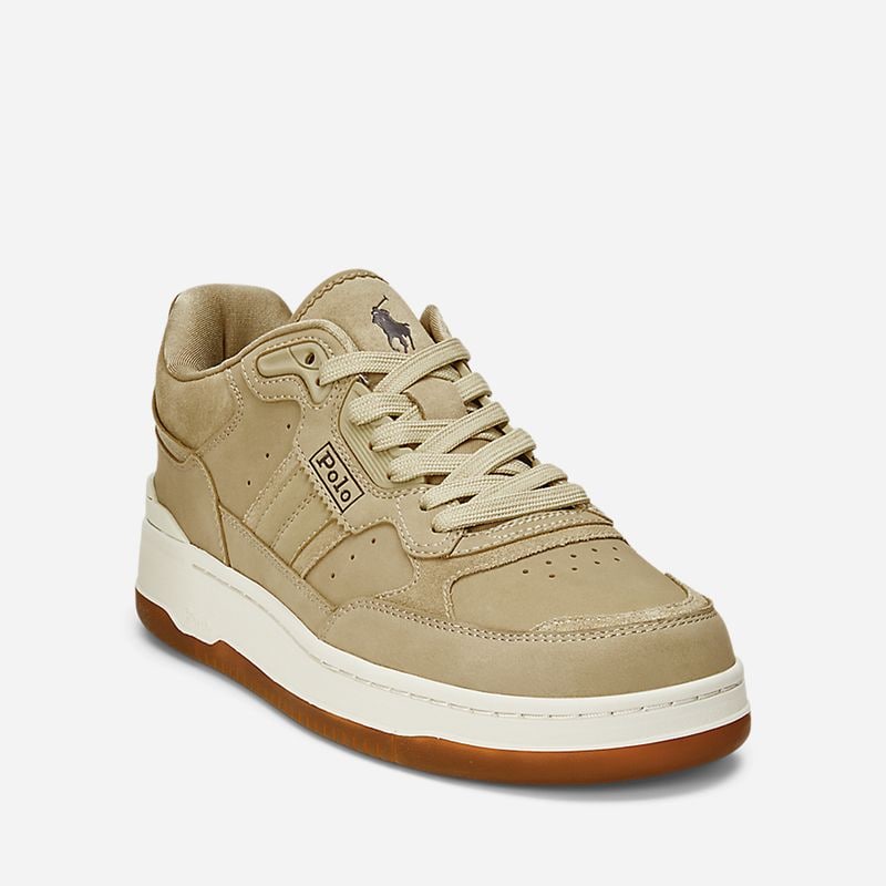 Masters Sport Suede-Nubuck Sneaker - Bone/Dark Brown