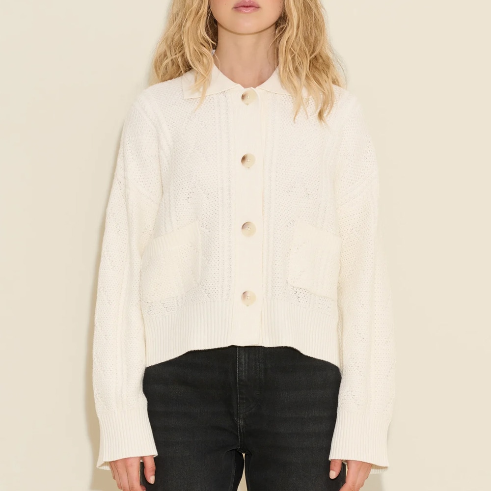 Serena Knit Cardigan - White