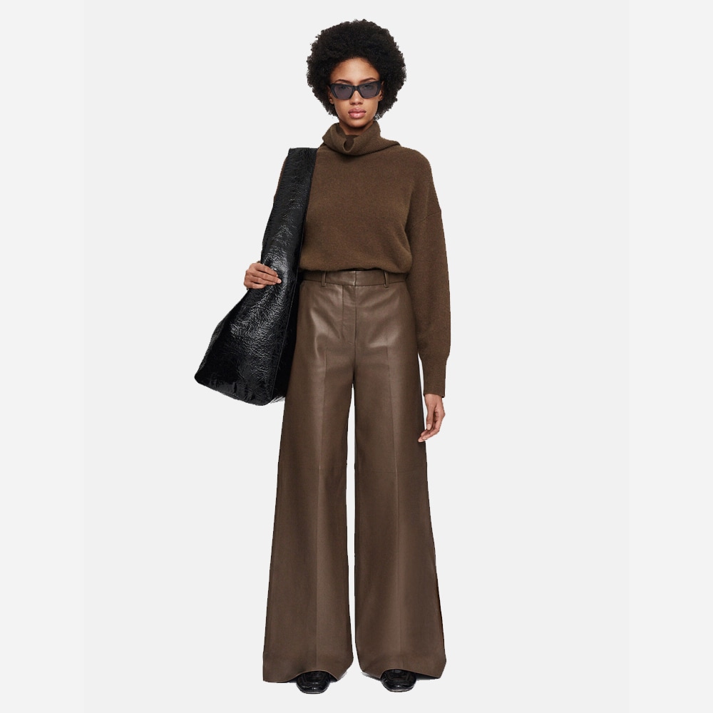 Nappa Leather Alana Trousers - Arabica