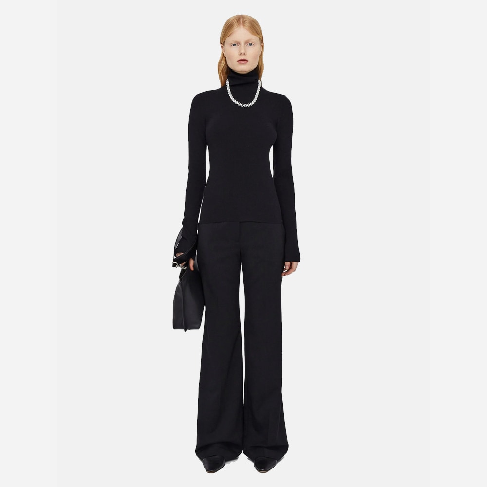 Tailoring Wool Stretch Morissey Trousers - Black