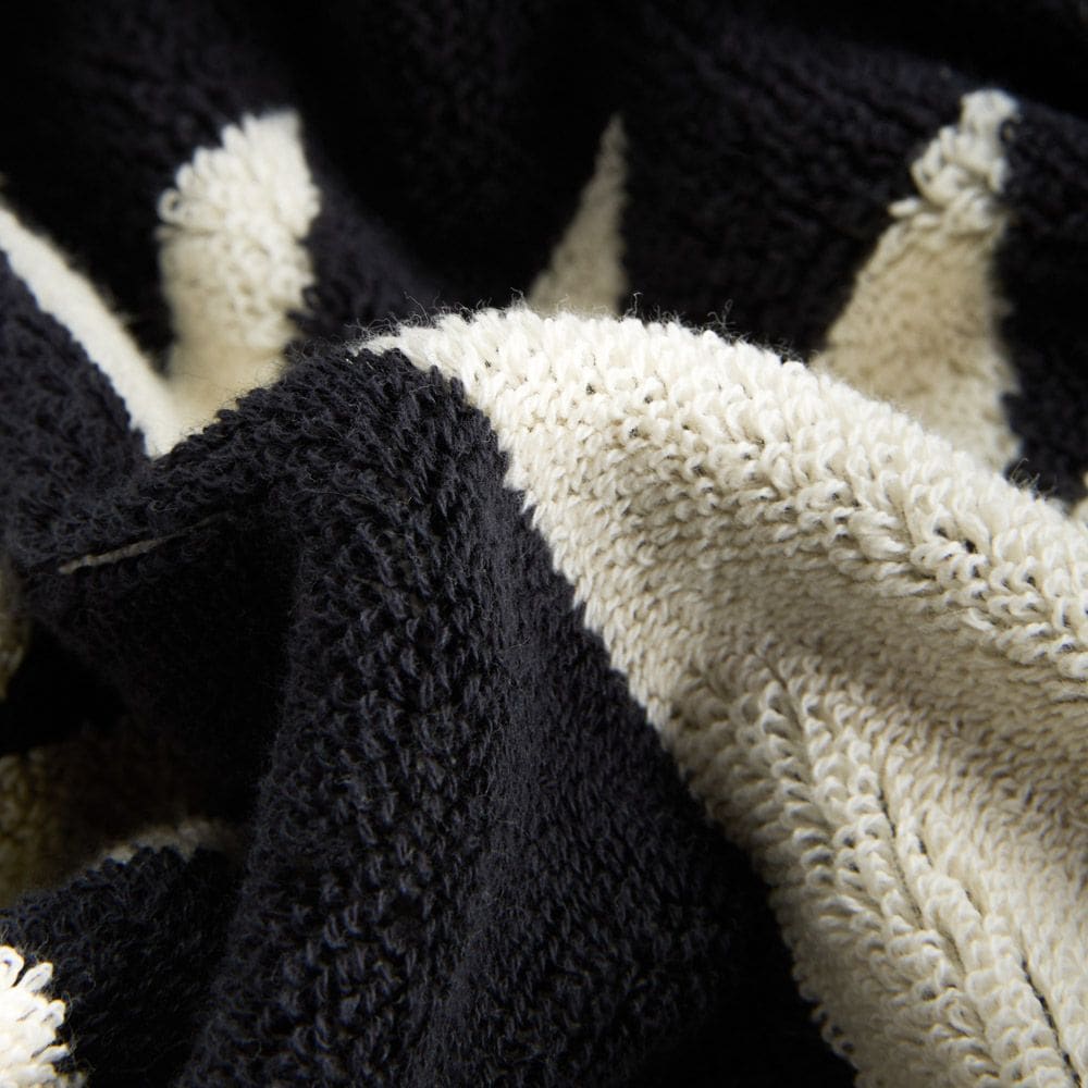 Jacquard Bath Towels - Spider Rock Black / White