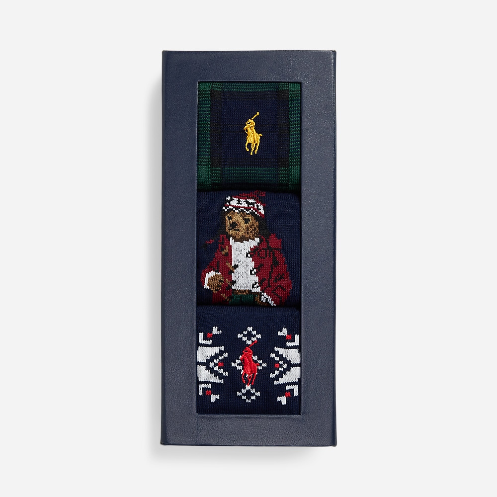 Polo Bear Trouser 3-Sock Gift Set - Assorted
