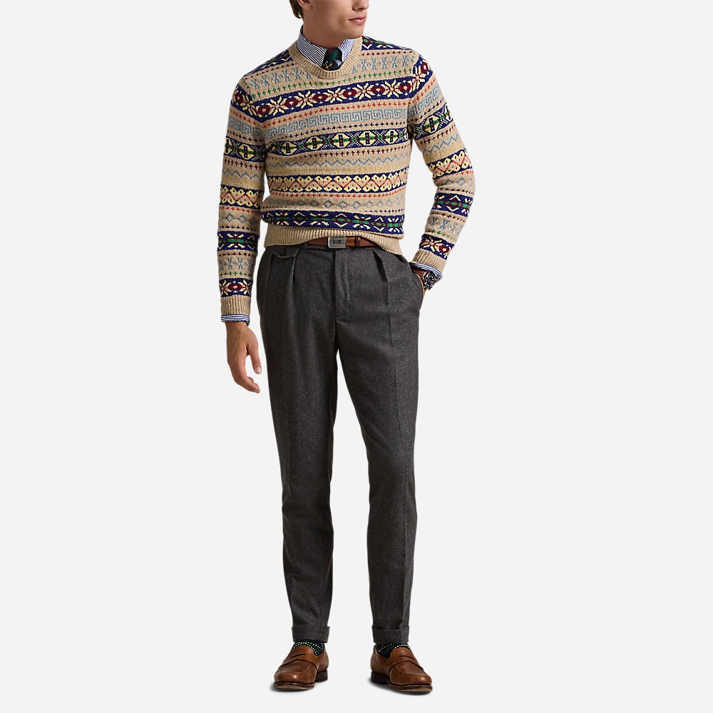 Fair Isle Wool-Blend Sweater - Oatmeal Combo