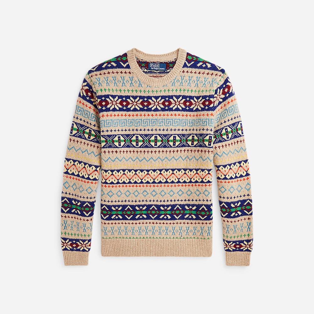 Fair Isle Wool-Blend Sweater - Oatmeal Combo