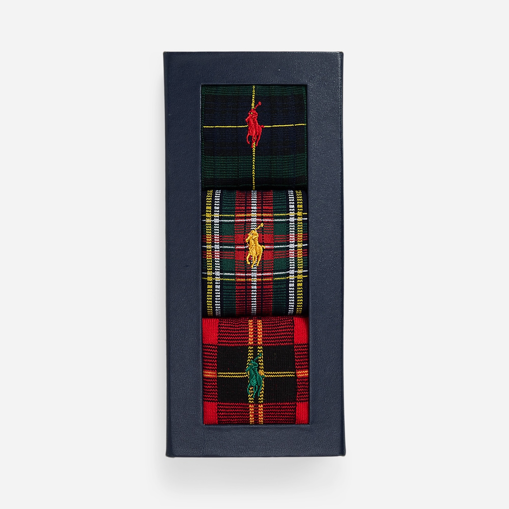 Plaid Trouser 3-Sock Gift Set - Assorted
