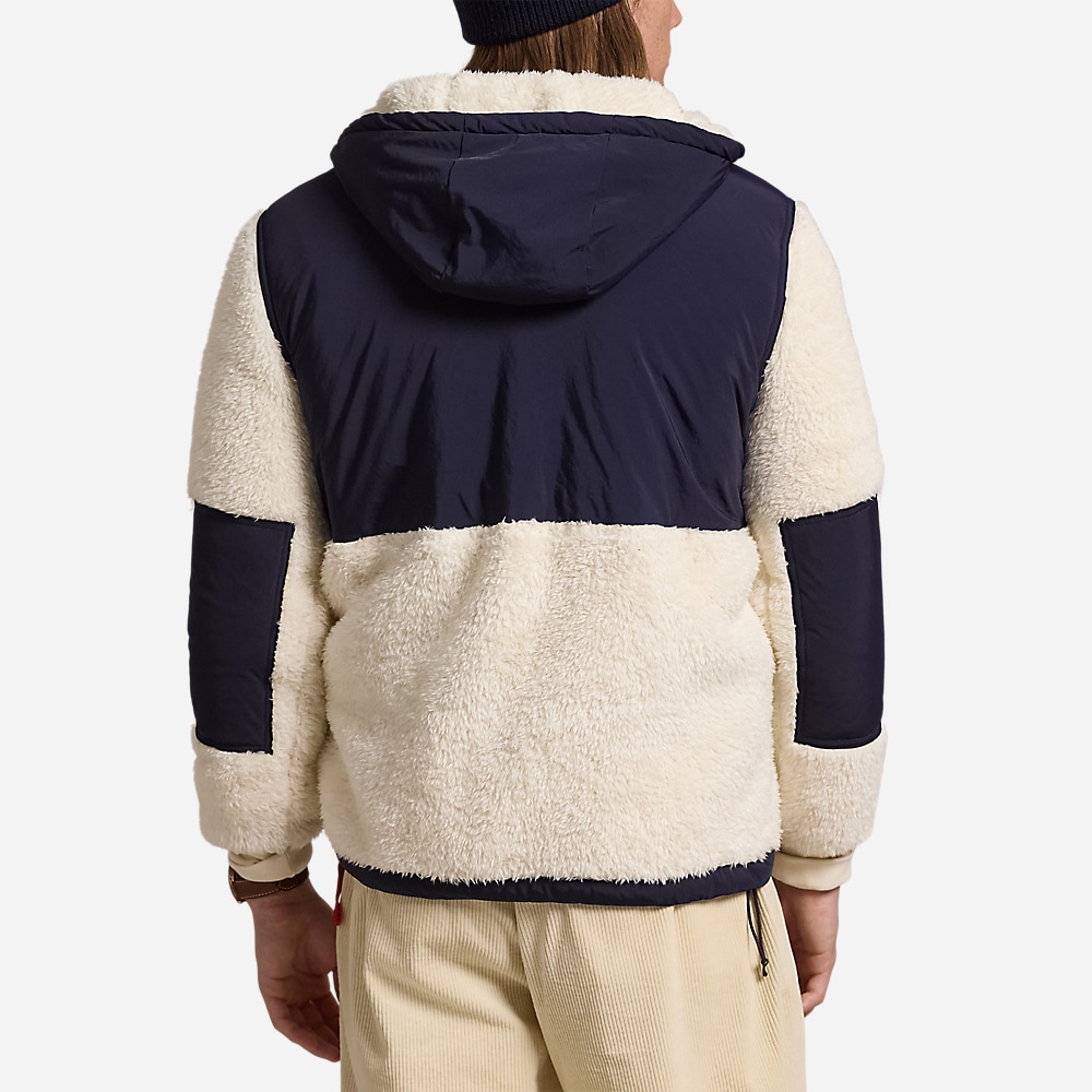 Pile Fleece Hybrid Hoodie - Herbal Milk Multi