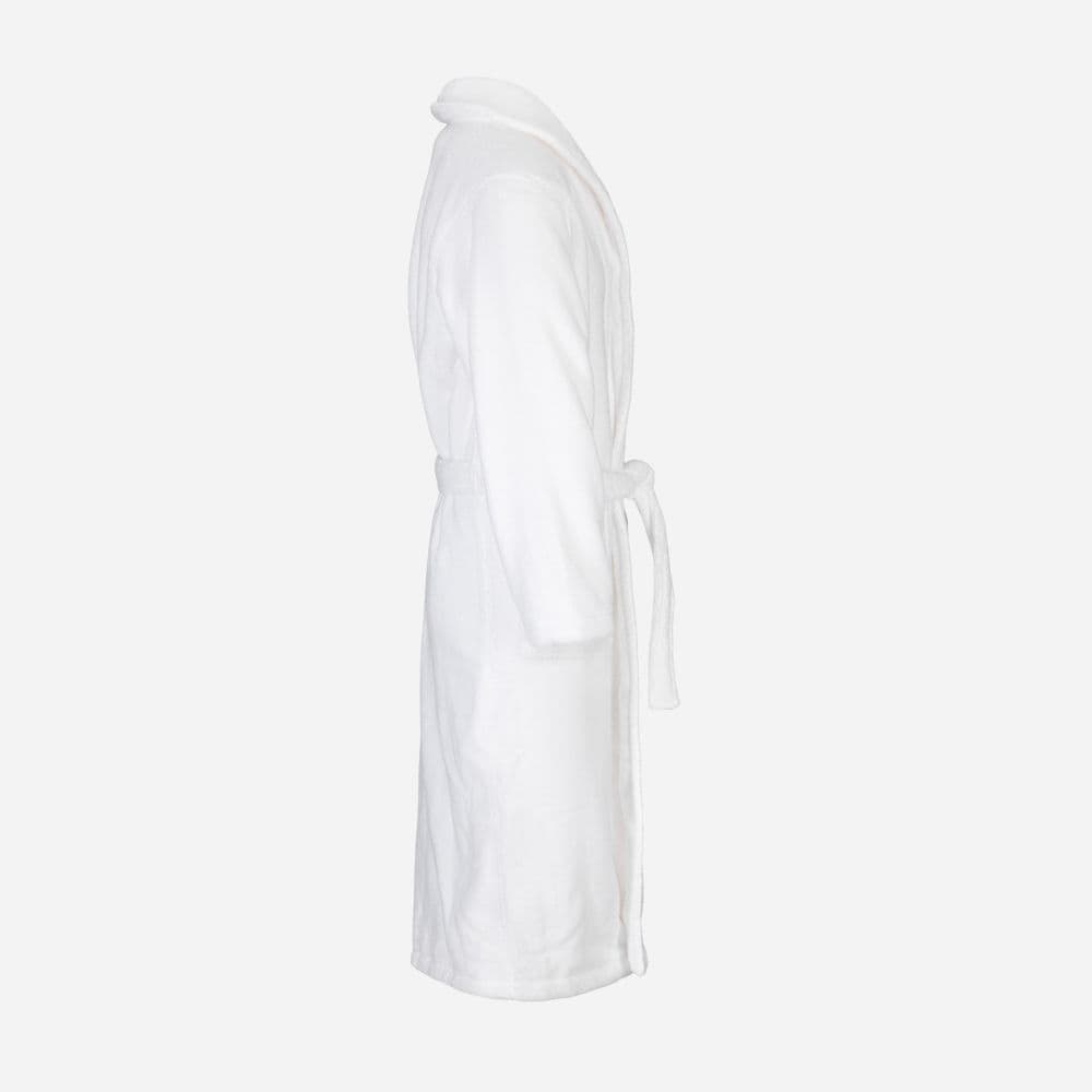 Shawl-Collar Terry Robe - White