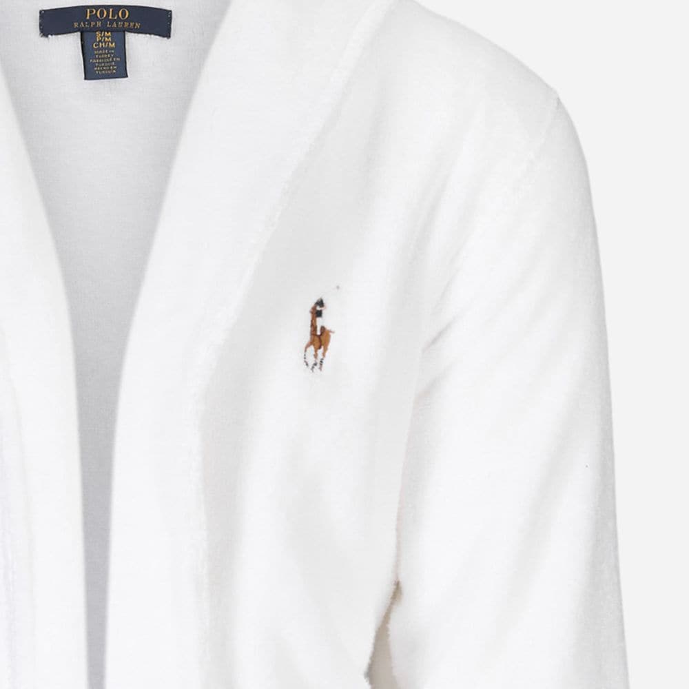 Shawl-Collar Terry Robe - White