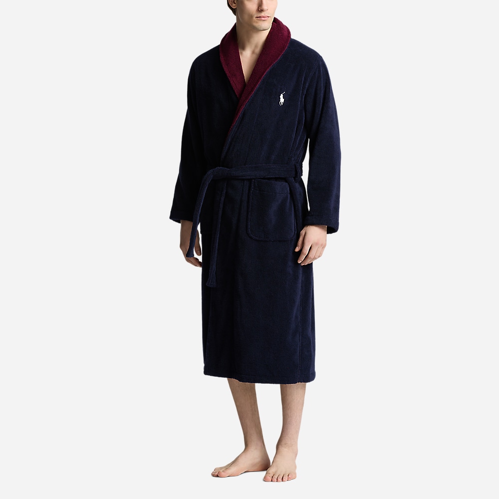 Lounge Robe - Cruise Navy/Damson Red