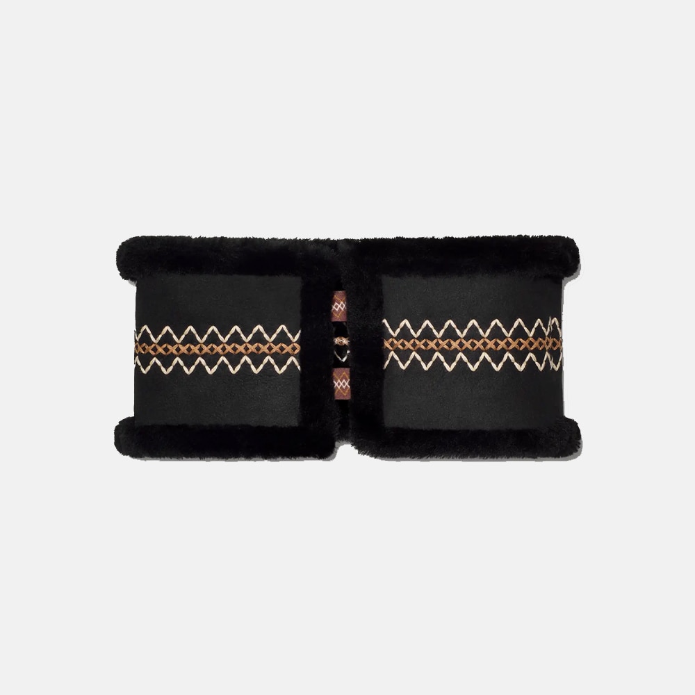 W Atherson Embroider Headband - Black
