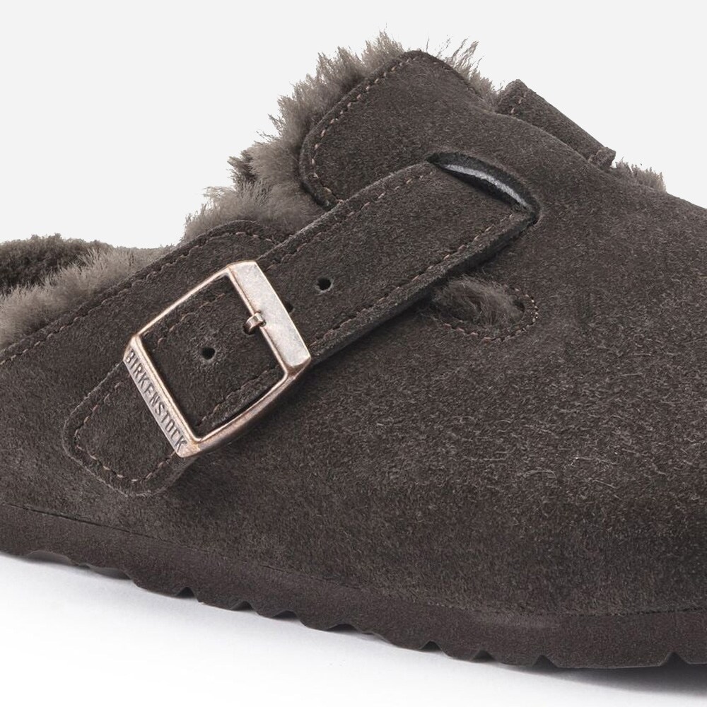 Boston Shearling Suede Leather Ladies - Mocca