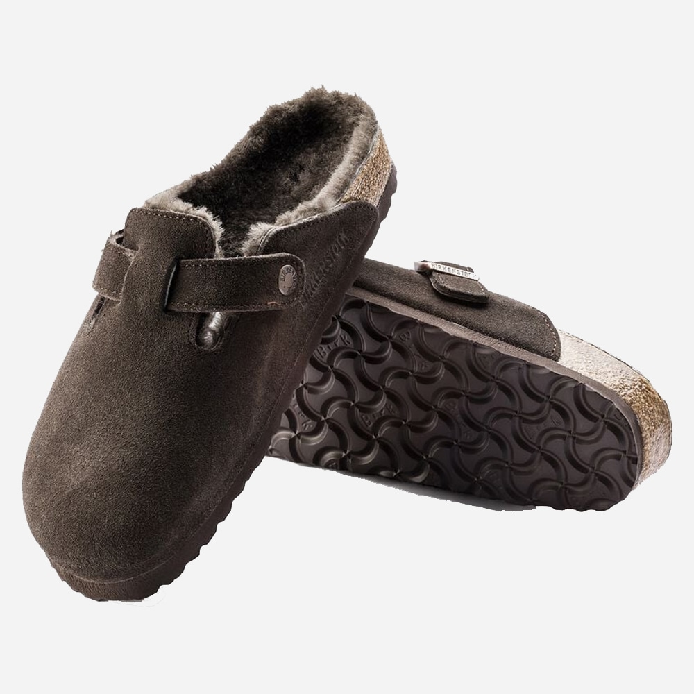 Boston Shearling Suede Leather Ladies - Mocca