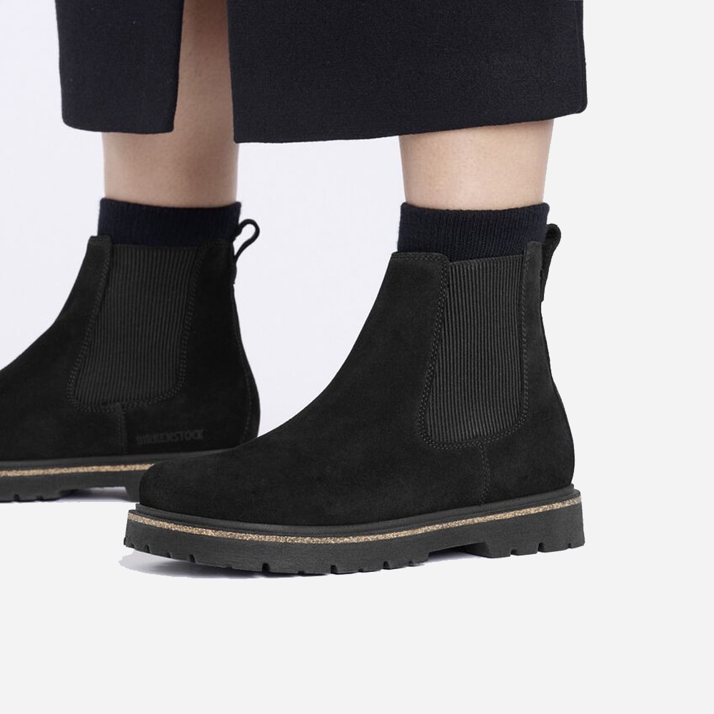 Highwood Slip On Women Suede Leather - Black