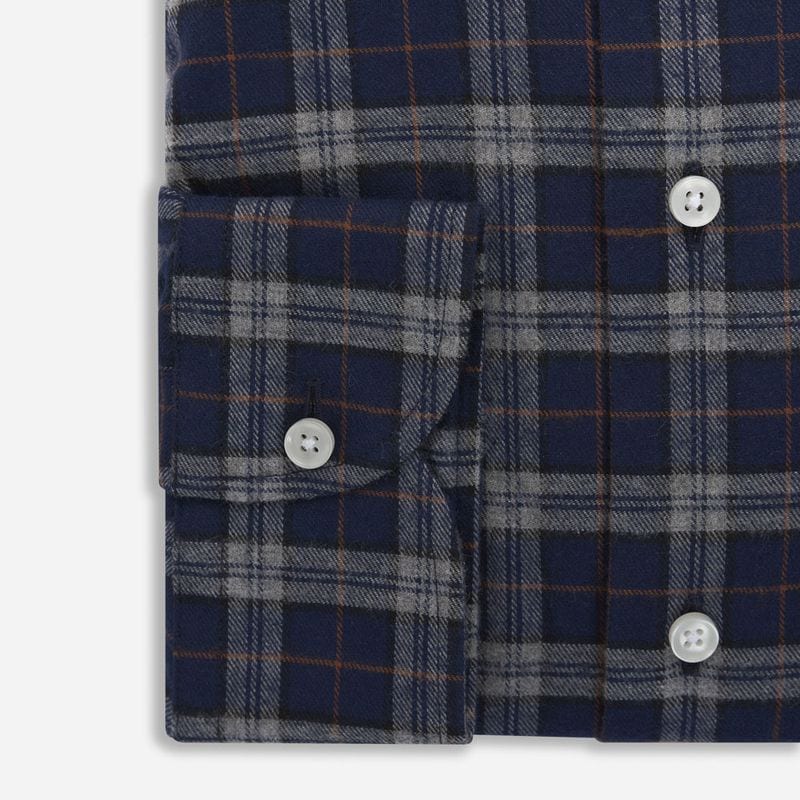 Flanel Regular - Blue-Grey Check
