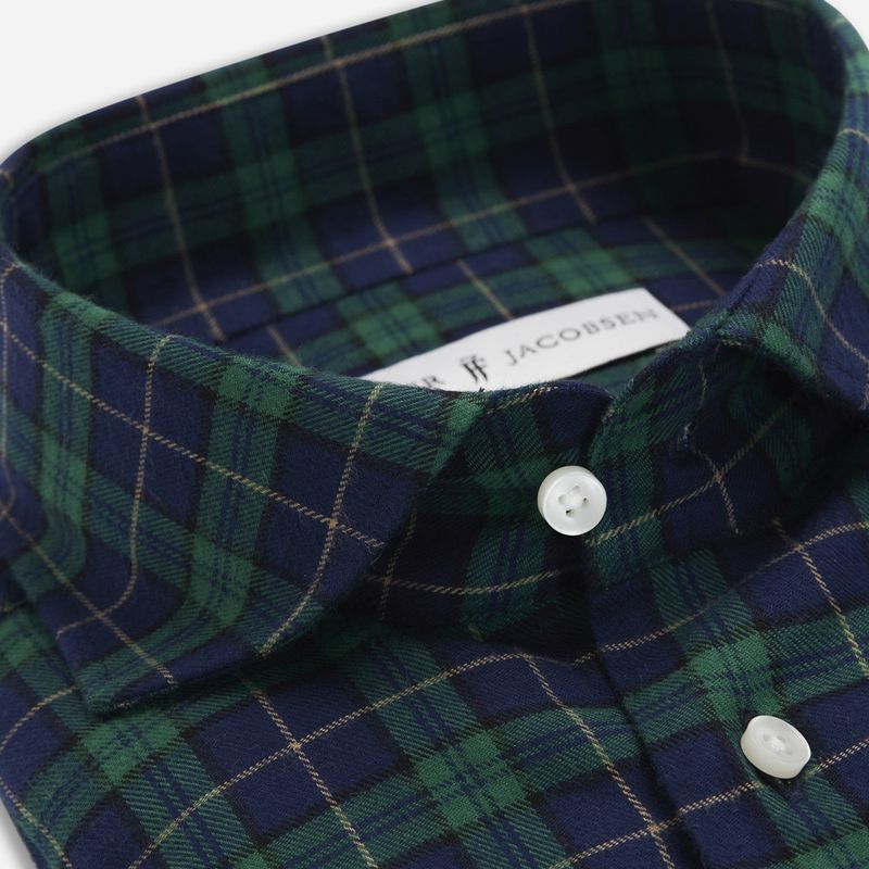 Flanel Regular - Green-Blue Check
