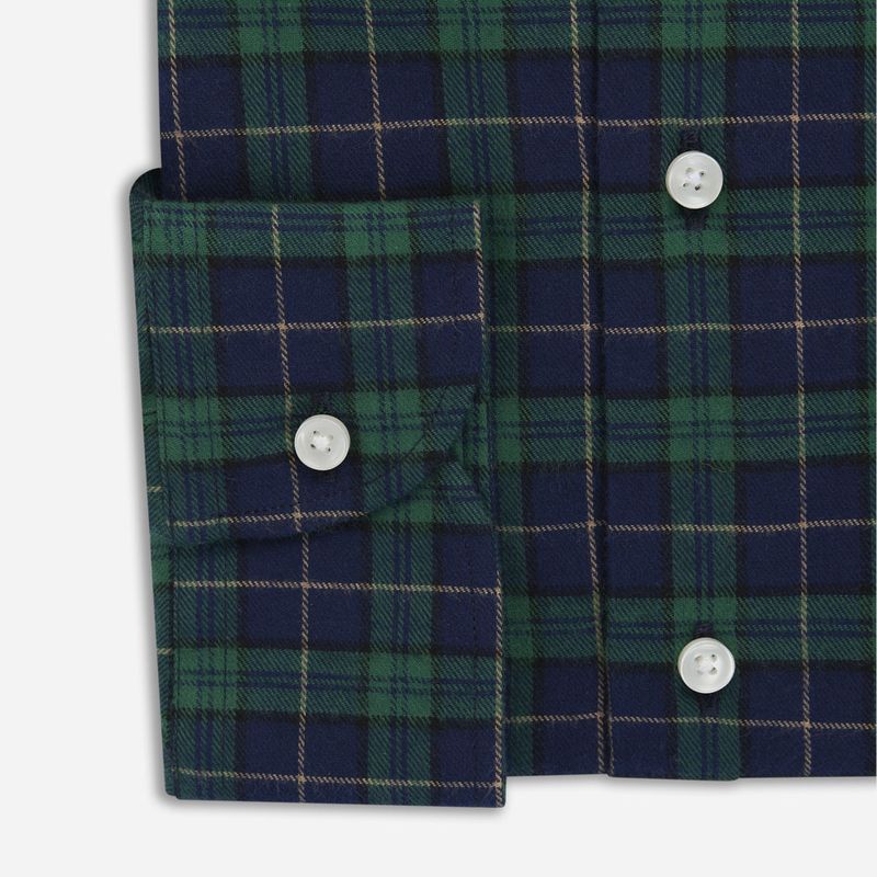 Flanel Regular - Green-Blue Check