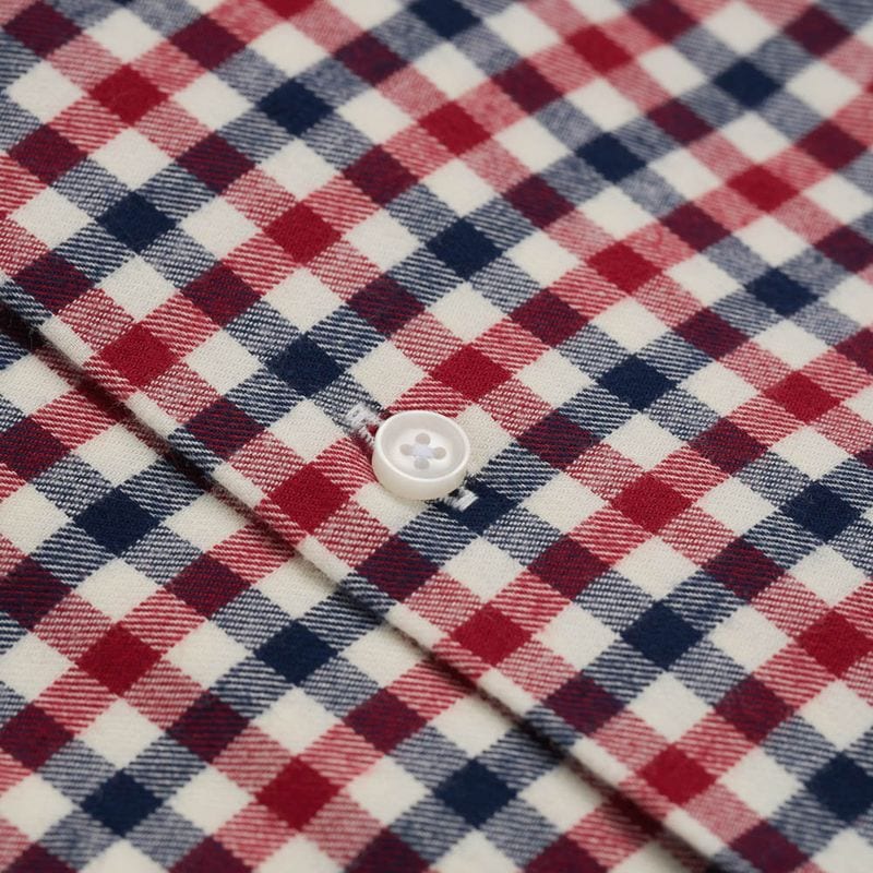 Flanel Reguar - Red-White-Navy Check