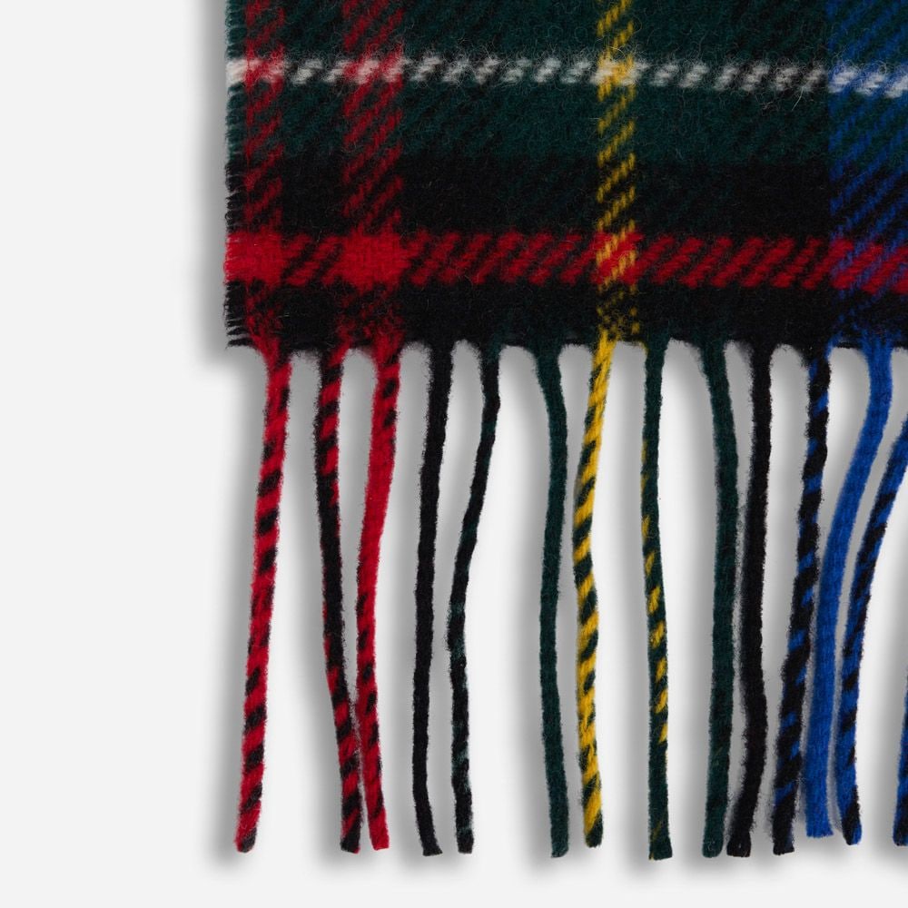 Crest Tartan Scarf - Red