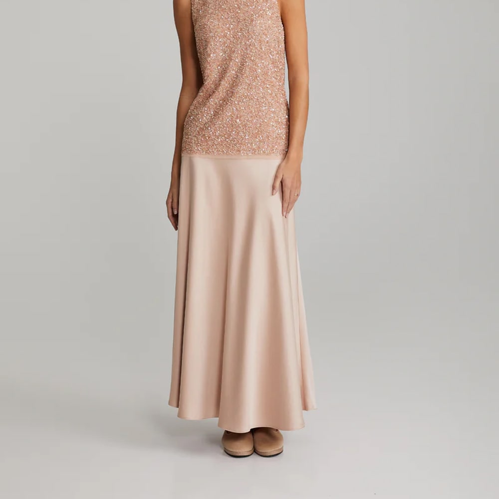 Kity Satin Skirt - Misty Pink
