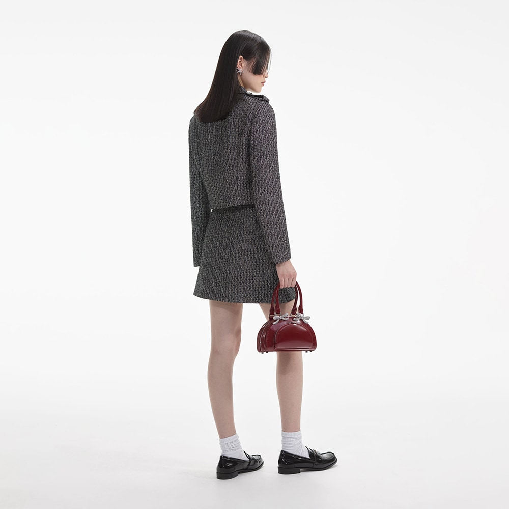 Metallic Boucle Jacket - Black