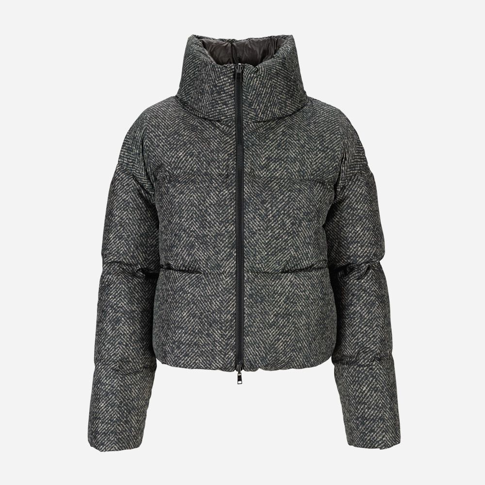 Cropped Down Jacket - Grigio