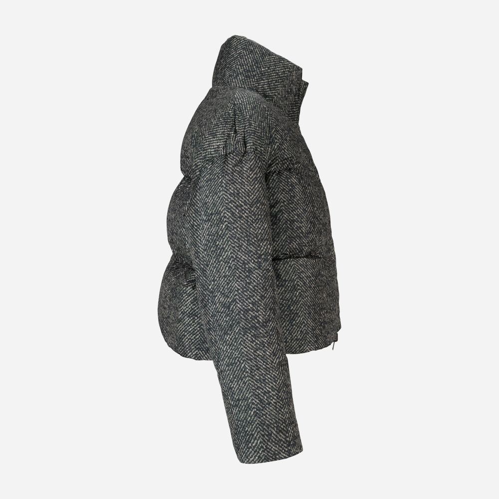 Cropped Down Jacket - Grigio