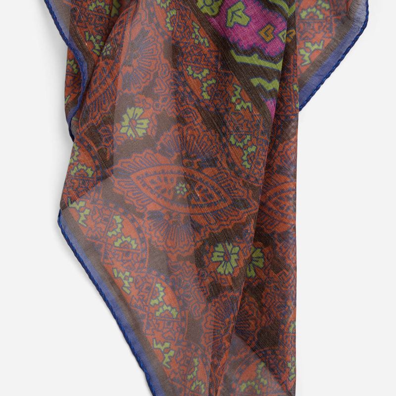 Scarf Foulard Chic Twist - Brown Paisley