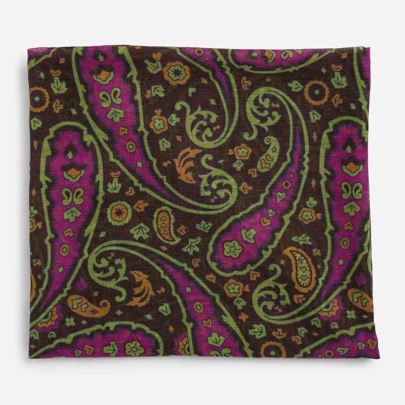 Scarf Foulard Chic Twist - Brown Paisley
