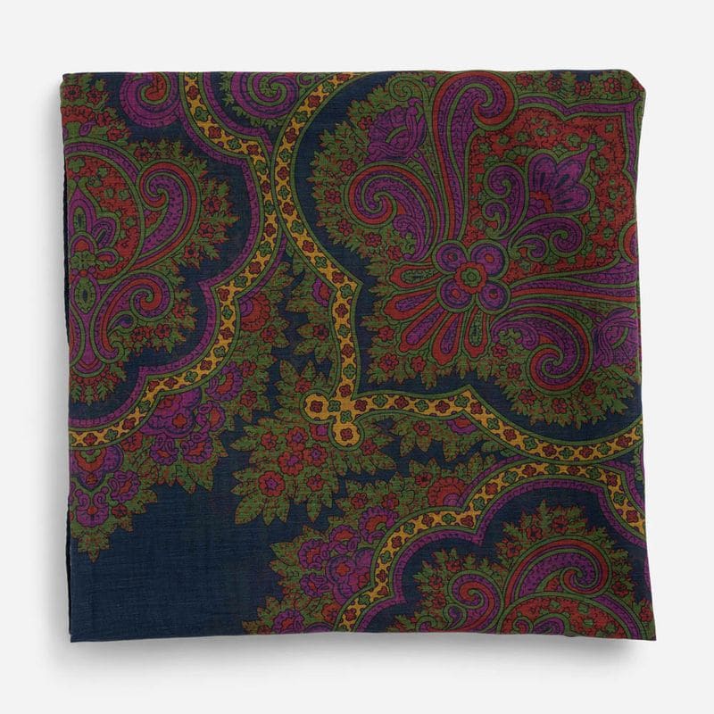 Scarf Foulard Chic Twist - Blue Paisley