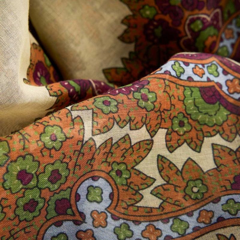 Scarf Foulard Chic Twist - Beige Paisley