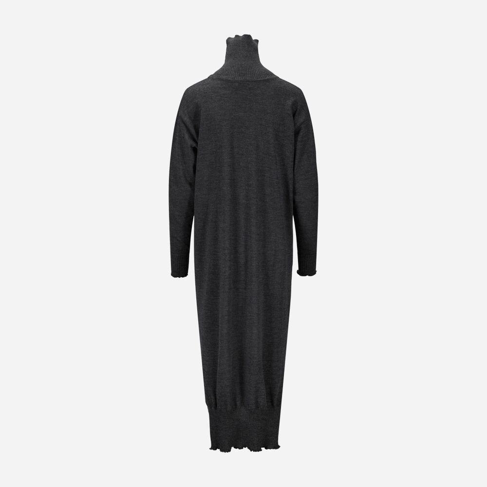 Mali Turtle Neck Dress - Charcoal