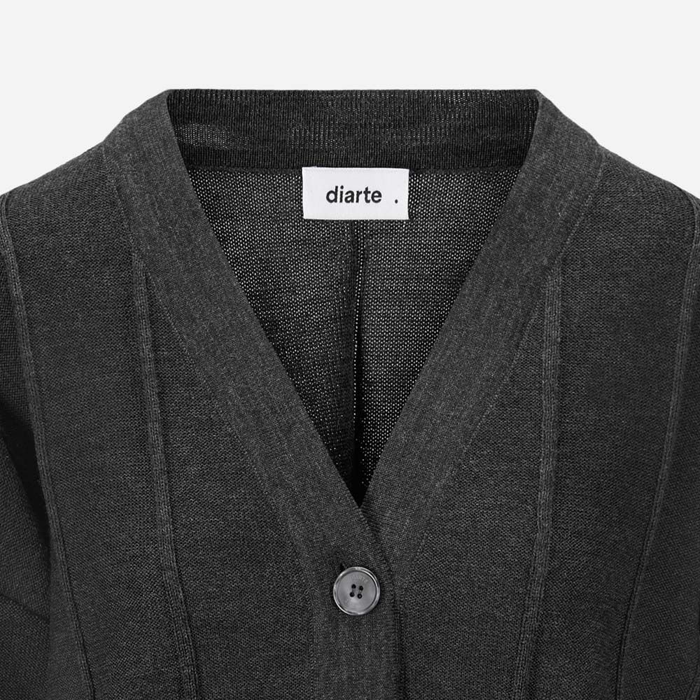 Tora Merino Cardigan - Charcoal