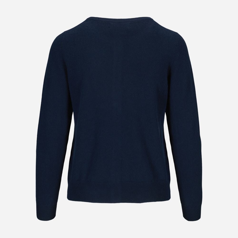 Retro Cardigan Cashmere - Midnight Sea