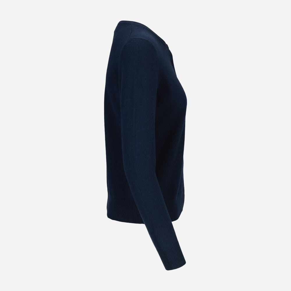 Retro Cardigan Cashmere - Midnight Sea